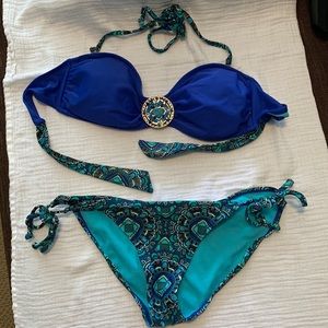 Blue print bikini